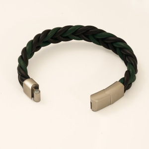 1 Paire De Bracelets En Cuir Tressé Pour Hommes Et Femmes, Bijoux Transfrontaliers, Unisexes h5 Image5