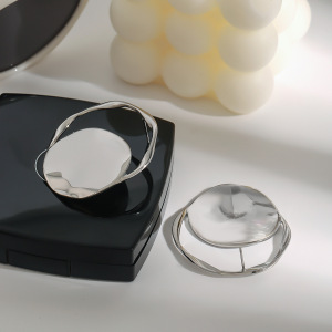 1 Paire De Boucles D'Oreilles À Tige Rondes En Acier Inoxydable Doré Pour Femme, , Série Simple h5 Image4