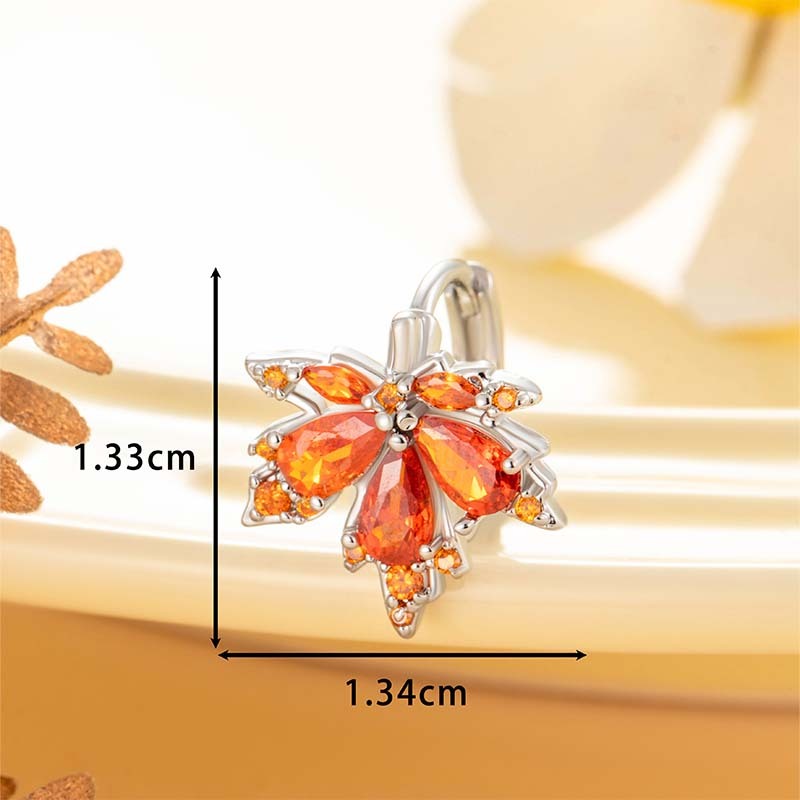 1 Pièce De Boucles D'Oreilles Créoles Pour Femme, Série Simple, En Cuivre, Sans Placage, En Zircone Image4