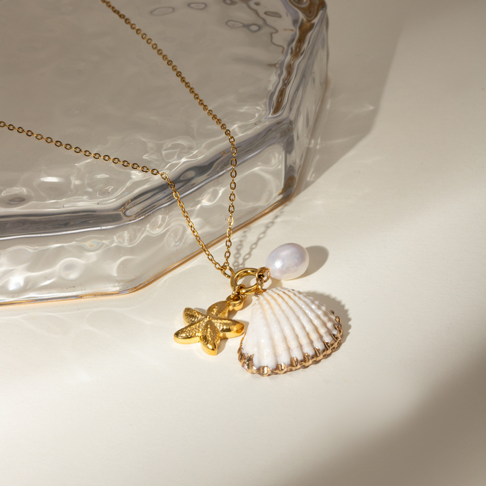 Nouveaux Accessoires De Perles De La Série Ocean Française, Nouveaux Produits, Mode Transfrontalière Européenne Et Américaine, Collier De Coquillages D'Étoiles De Mer Assortis Image4
