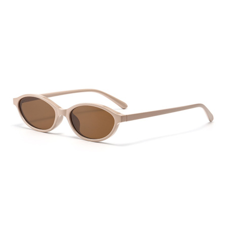 Lunettes de soleil pour femmes, 1 pièce, série simple, décontractées, couleur unie, en plastique 2