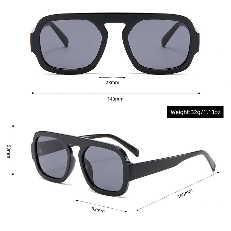 Lunettes De Soleil En Plastique À Imprimé Léopard Pour Femme, Série Simple, 1 Pièce h5Image9
