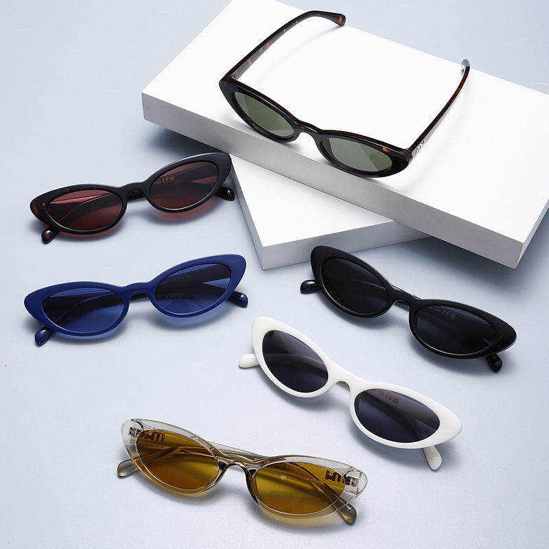 Lunettes De Soleil Simples En Plastique De Couleur Unie Pour Femmes, 1 Pièce h5Image8