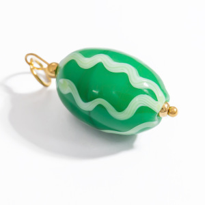 Pendentif Femme En Acier Inoxydable Doré, Émail Naturel Couleur Fruits, 1 Pièce, Série Chromatic h5 Image9