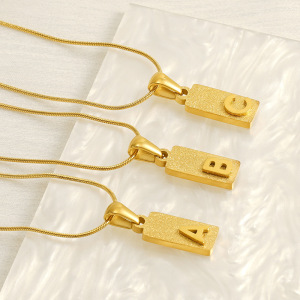 Collier Avec Pendentif Unisexe En Acier Inoxydable Plaqué Or , Style Hip-Pop/Rock, Série Simple, 1 Pièce h5 Image7