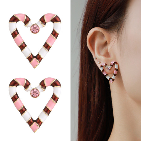 1 paire de boucles d'oreilles à tige élégantes en alliage pour femme, série romantique 2