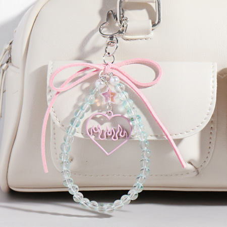Breloques de sac pour femme en alliage, série romantique, nœud papillon doux, 1 pièce