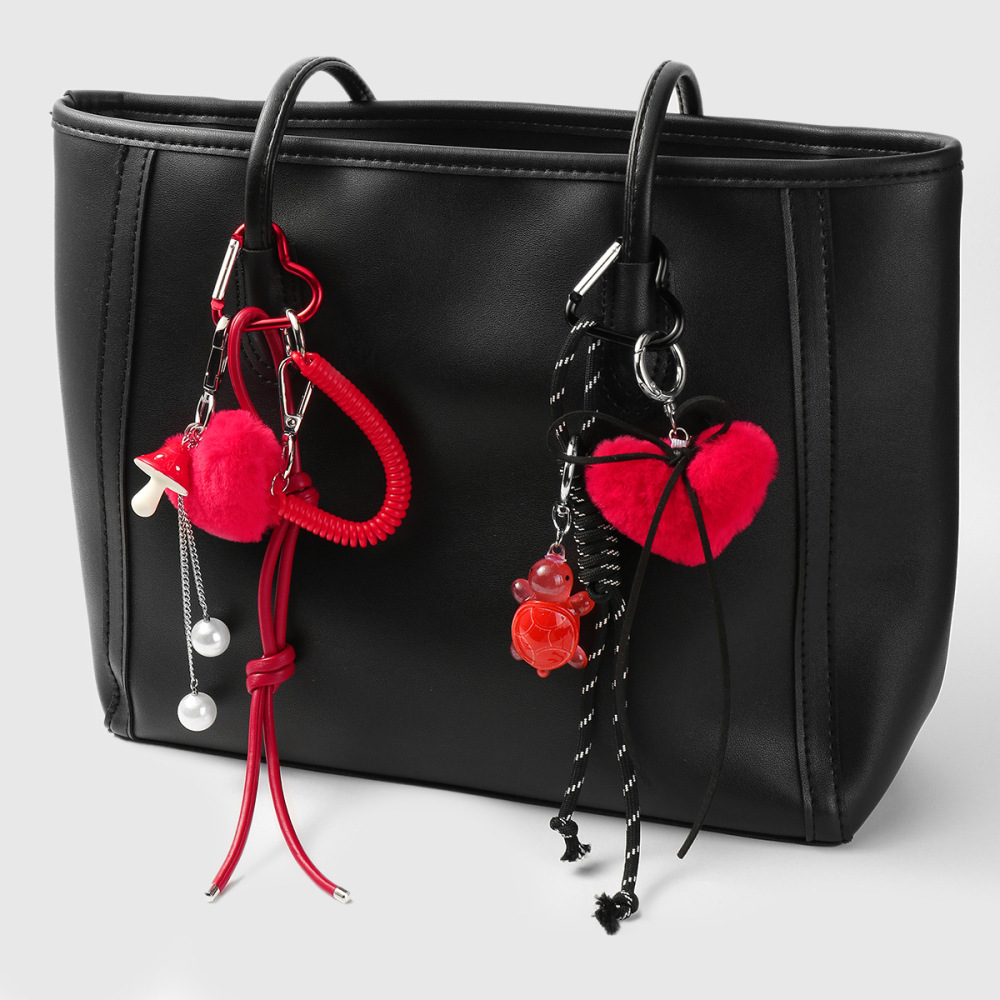 1 Pièce De Breloques De Sac Pour Femme En Alliage En Forme De Cœur, Série Simple h5Image3