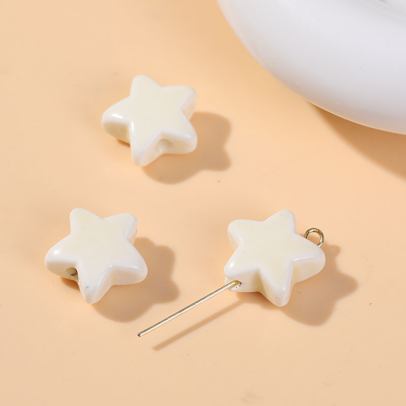 Perles En Céramique Polychrome Sweet Star Pour Bijoux À Faire Soi-Même Image2
