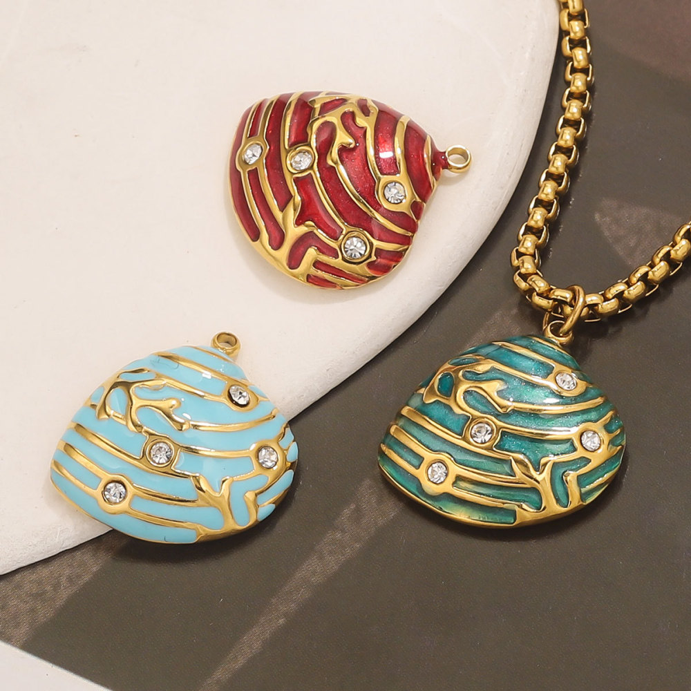 Pendentif Femme Étanche En Acier Inoxydable, Série Polychrome, 1 Pièce Image4