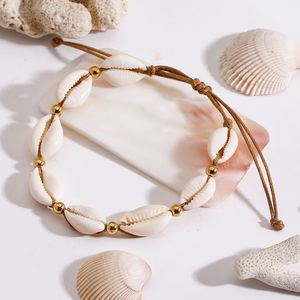 Bracelet De Cheville Pour Femme Simple Series Vacation Turtle En Acier Inoxydable, Étanche, Couleur Or (1 Pièce) h5Image3