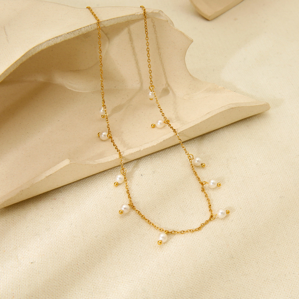 Collier Pendentif Simple Pour Femme, 1 Pièce, Série Quotidienne De Perles Image3