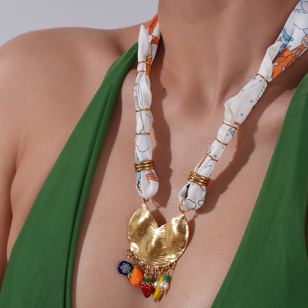 Colliers Pendentifs Pour Femmes Avec Foulards Et Plantes Bohèmes Image6