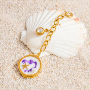 Pendentif Bikini Oceanic En Acier Inoxydable Étanche Couleur Or h5 Image8
