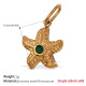 Pendentif en or massif avec diamant vert Image8