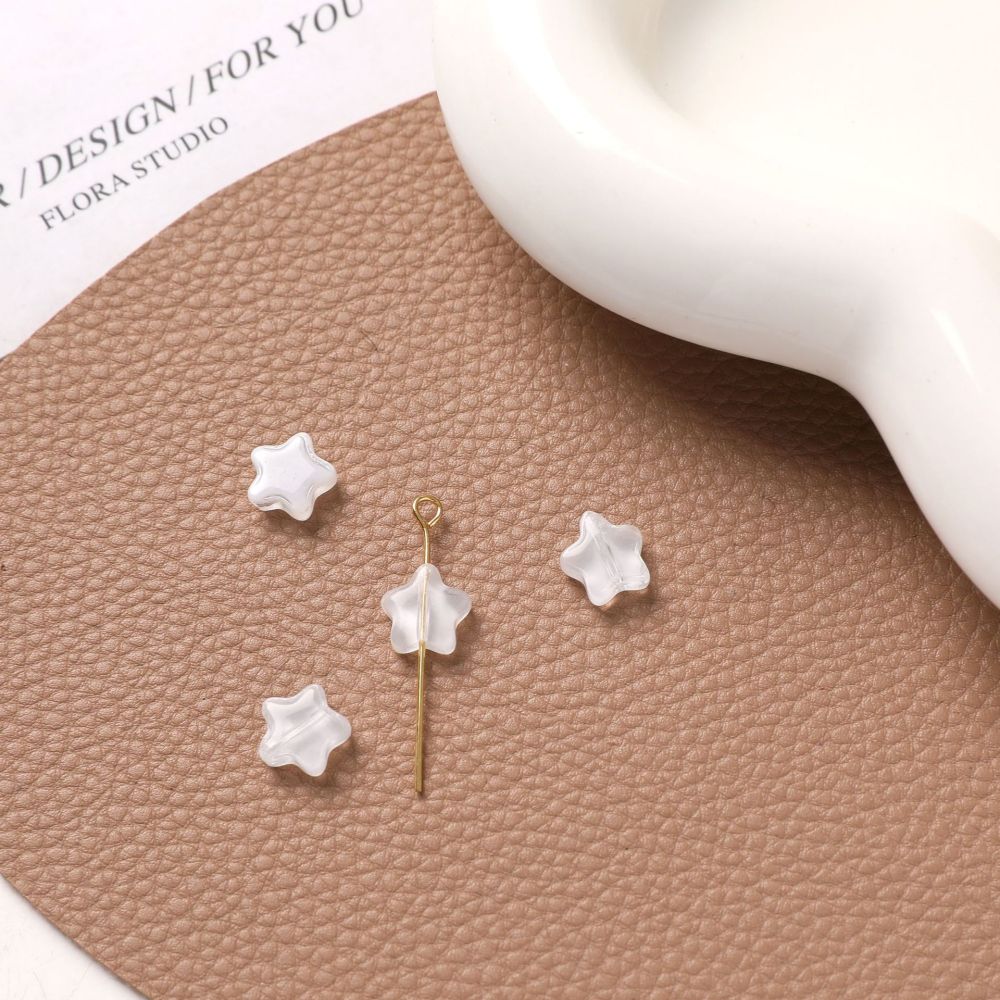 Perles De Verre Transparentes Et Éblouissantes En Forme D'Étoile Pour Bijoux À Faire Soi-Même 