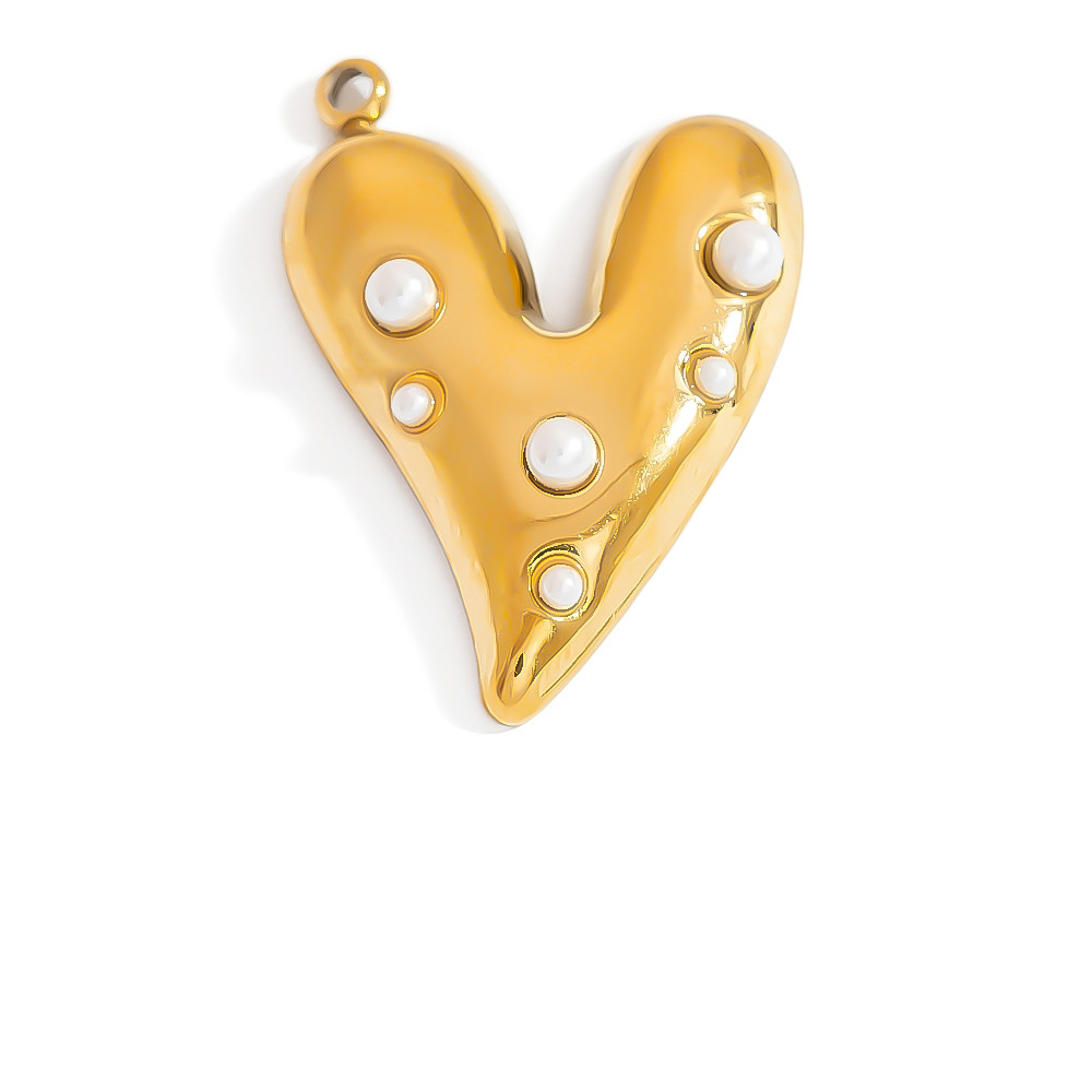 Pendentifs Pour Femmes En Acier Inoxydable Doré, Finition Fleur, Huilée À L'Huile, Étanches h5Image5