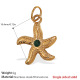 Pendentif en or massif avec diamant vert Image9