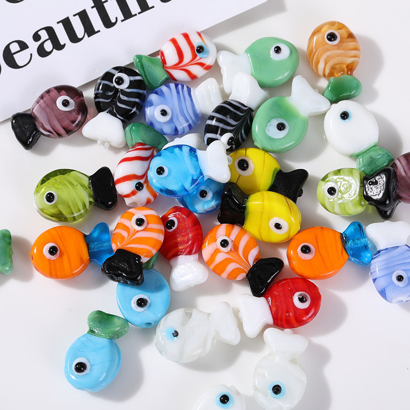 Perles De Verre Fantaisie En Forme De Poisson Océanique Pour Bijoux À Faire Soi-Même Image4