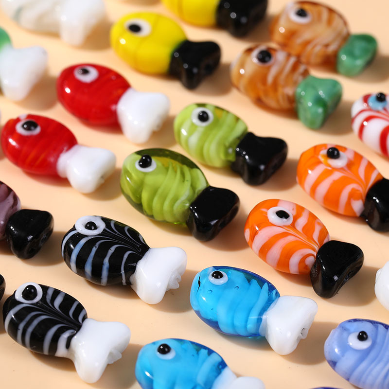 Perles De Verre Fantaisie En Forme De Poisson Océanique Pour Bijoux À Faire Soi-Même Image5