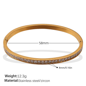 Bracelets Classiques En Acier Inoxydable Étanches Couleur Or h5 