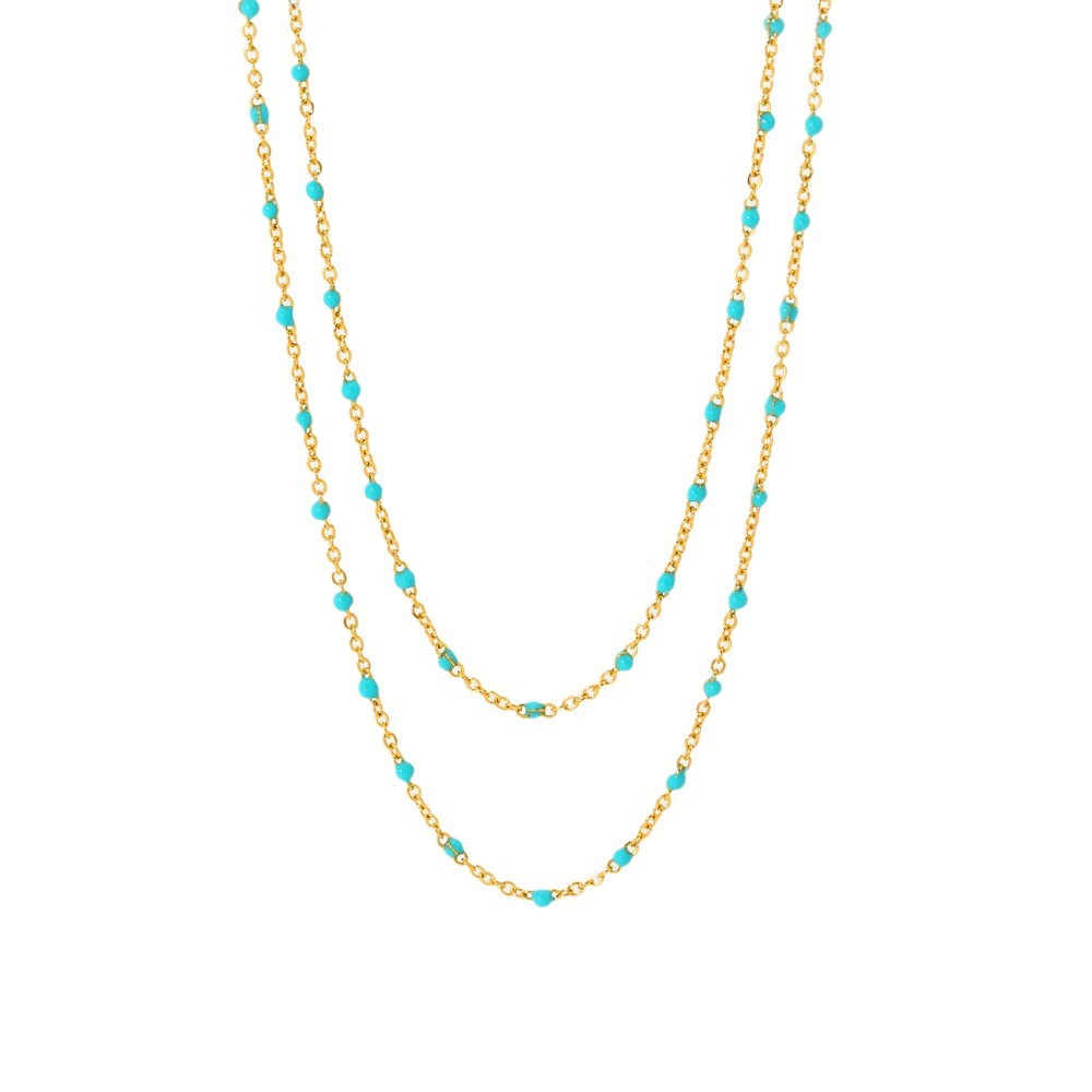 Légèreté, Luxe Et Douceur Multicolores - Collier De Perles Étanche En Acier Inoxydable À Faire Soi-Même h5Image5