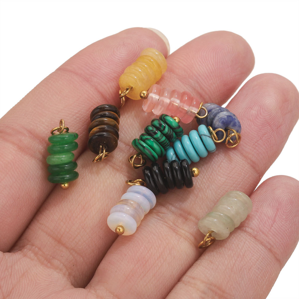 Pendentifs Pour Femmes En Perles Naturelles, Acier Inoxydable Et Pierre, Étanches Image5