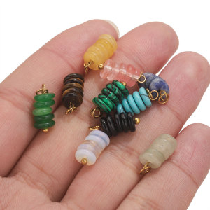 Pendentifs Pour Femmes En Perles Naturelles, Acier Inoxydable Et Pierre, Étanches h5 Image5