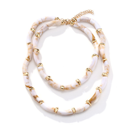 Colliers de perles en résine pour femmes, série Simple, 1 pièce