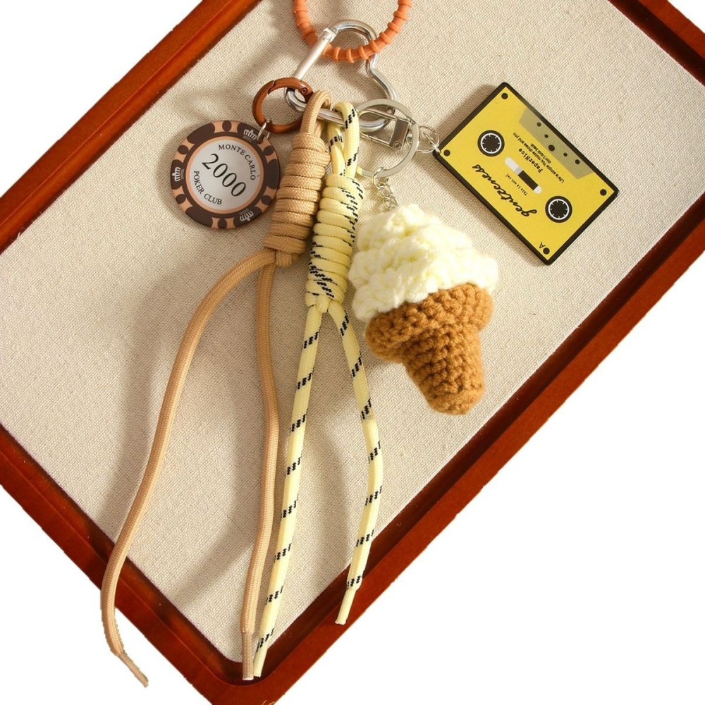 Breloques De Sac Pour Femme En Forme De Glace Au Crochet Image6