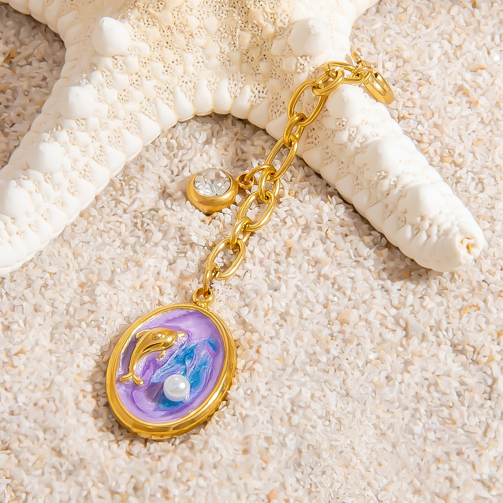 Pendentif Bikini Oceanic En Acier Inoxydable Étanche Couleur Or Image7