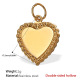 Pendentif double face creux en or 