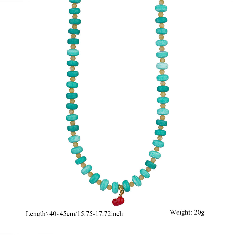 Colliers De Perles Pour Femmes En Acier Inoxydable, Couleur Or, Avec Perles De Pierre Naturelle Éclatantes h5Image2