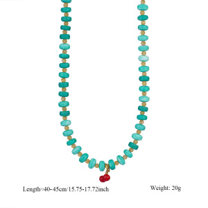 Colliers De Perles Pour Femmes En Acier Inoxydable, Couleur Or, Avec Perles De Pierre Naturelle Éclatantes h5 Image2