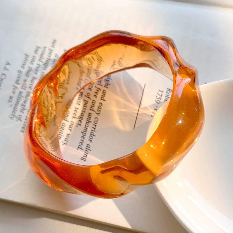 Bracelet Femme Simple Et Géométrique Rond En Résine