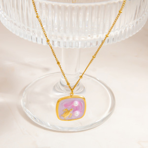 Colliers Pendentifs De Vacances En Acier Inoxydable Étanche Couleur Or h5 Image8