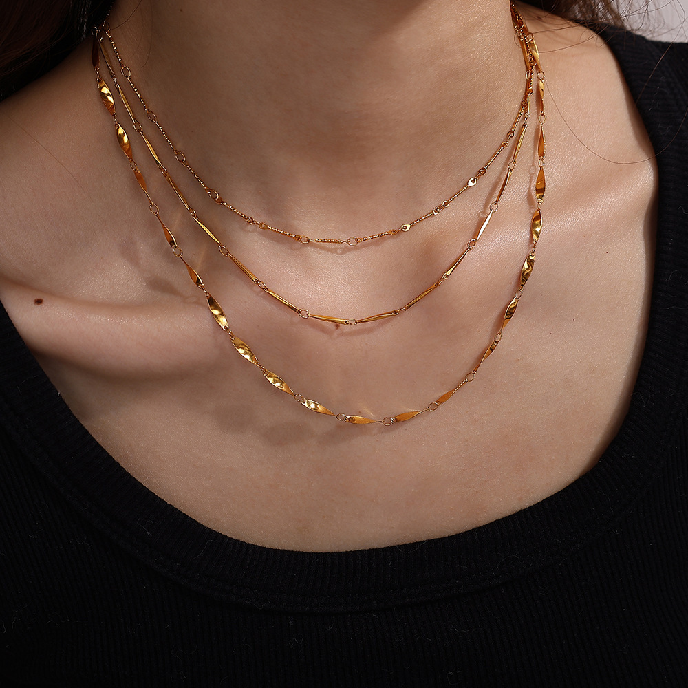 Colliers À Chaîne Couleur Or Daily Chain h5Image4
