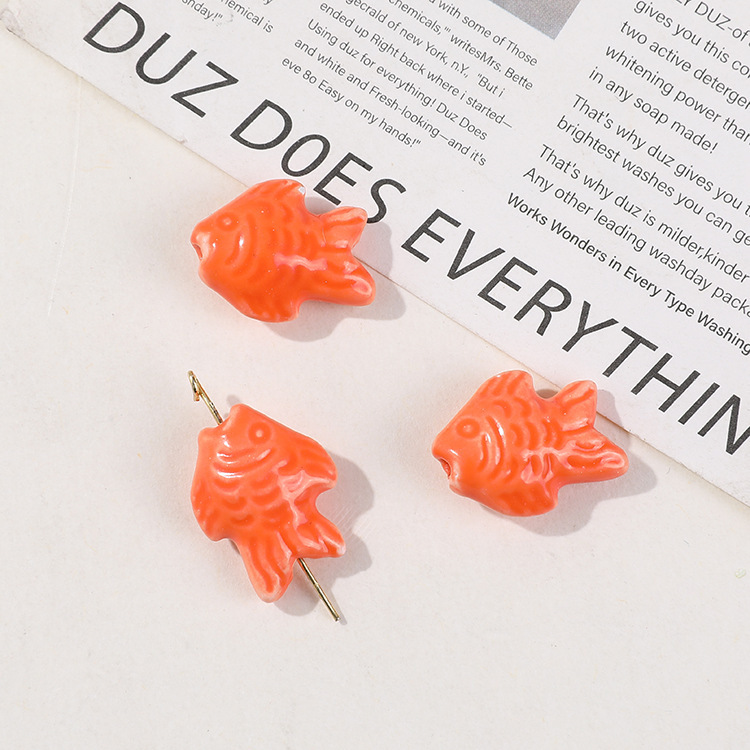 Perles De Bijoux En Céramique Colorées Vivid Fish Diy 