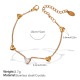 Bracelet en or et pierre blanche 