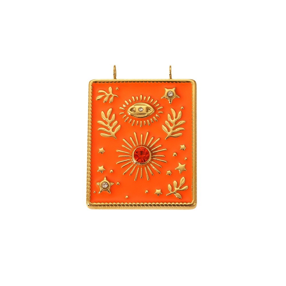 Pendentifs En Acier Inoxydable Étanches Couleur Or Avec Motif Œil Image6