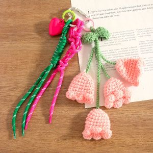 Pendentif De Sac À Fleurs En Laine Fait Main, Série Romantique h5 Image5