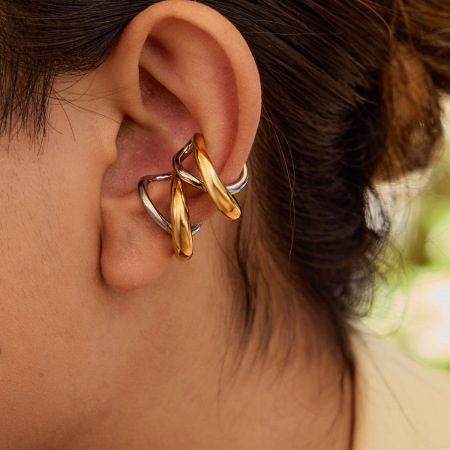 Manchette d'oreille étanche en acier inoxydable de couleurs assorties