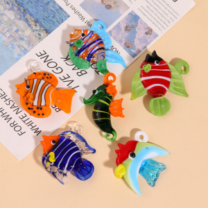 Pendentifs En Verre Pour Femme, Poissons Tropicaux Océaniques, À Faire Soi-Même h5 Image2