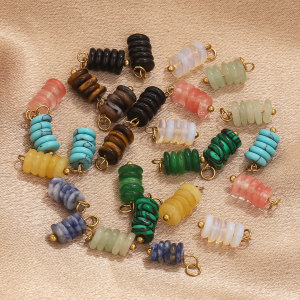 Pendentifs Pour Femmes En Perles Naturelles, Acier Inoxydable Et Pierre, Étanches h5 Image3