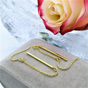 Boucles D'Oreilles Simples À Longue Chaîne Pour Femme h5 Image6