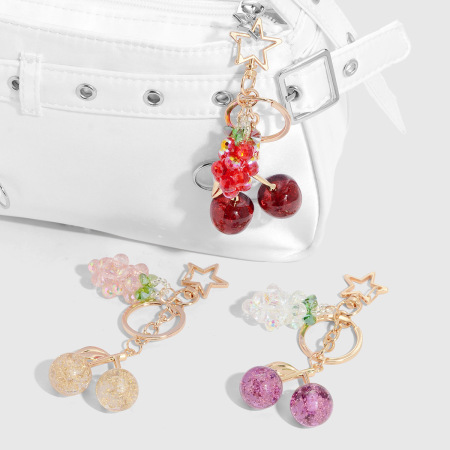 Breloques de sac raisins et cerises 2