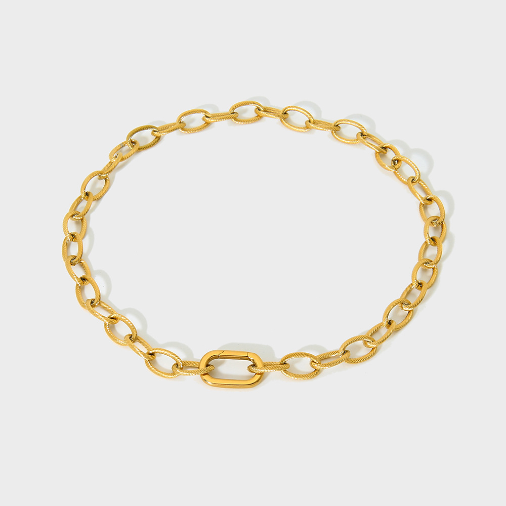Collier Simple Et Luxueux - Collier Étanche En Acier Inoxydable À Faire Soi-Même Pour Femme Image4