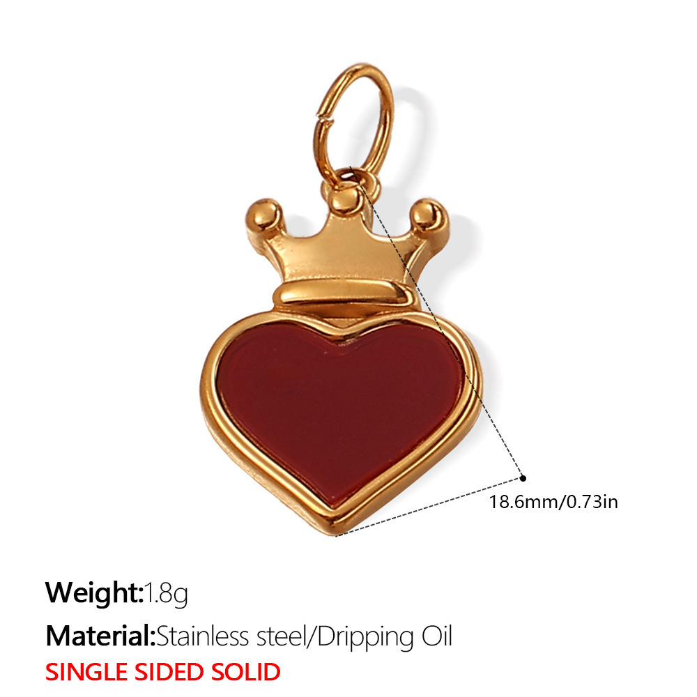Pendentifs Daily Heart En Acier Inoxydable Étanche Couleur Or