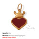 Pendentif goutte d'huile rouge en or/8