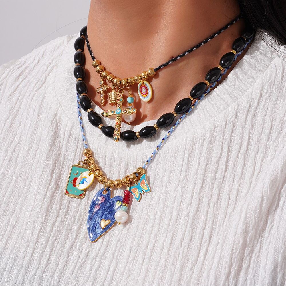 Collier Pendentif Élégant En Forme De Croix, En Acier Inoxydable, Couleur Or, Étanche, Collection Sophisticated Series Image3